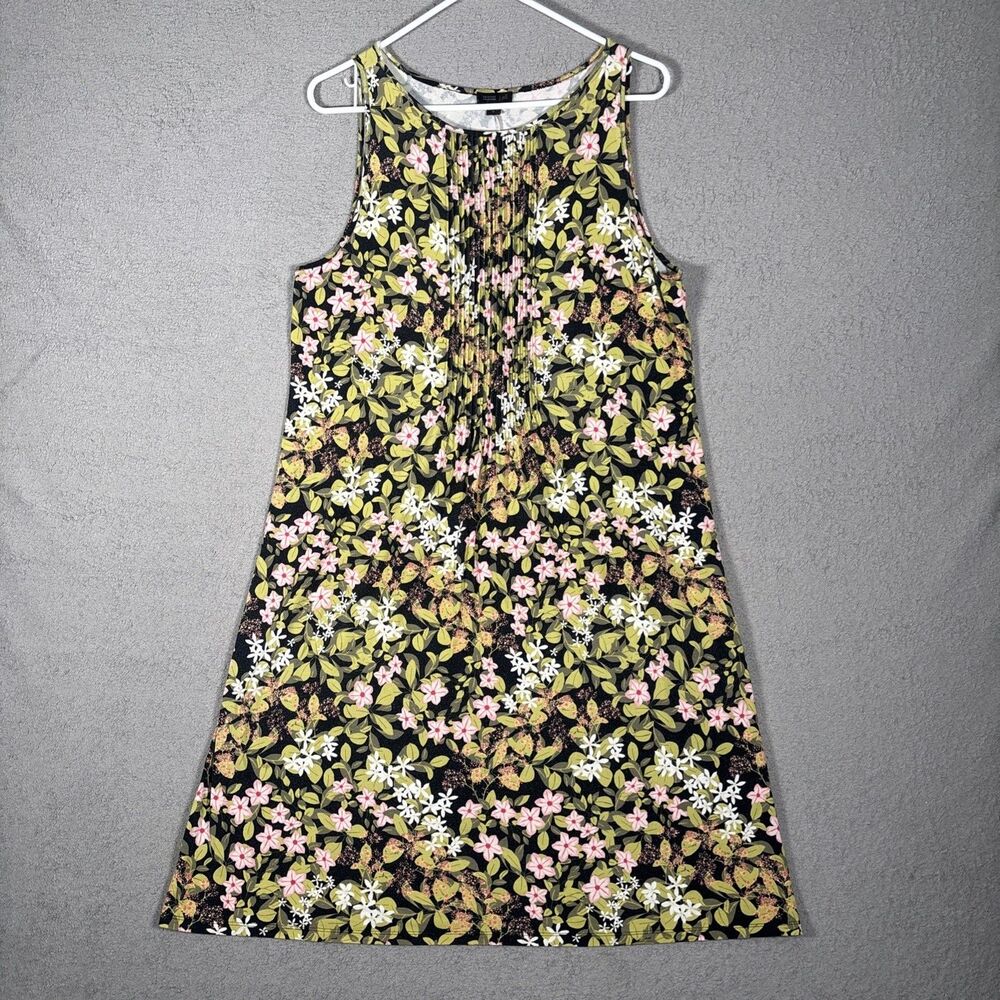 J Jill Wearever‎ Collection Midi Spring Dress Women’s Size M Pleated Floral